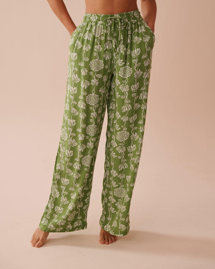 Gauze Pants - Palm Cove Floral