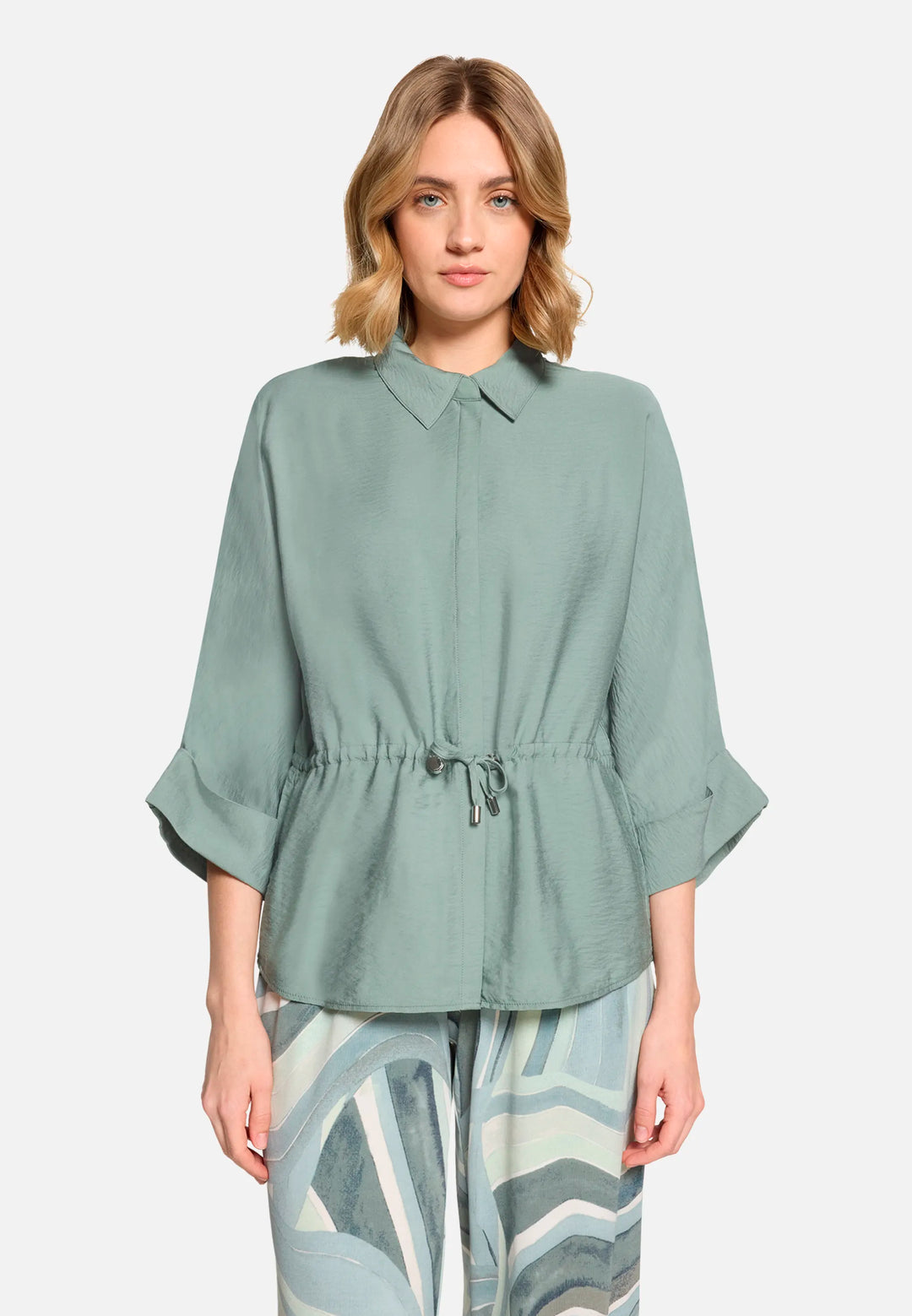 Blouse Jacket with Drawstring