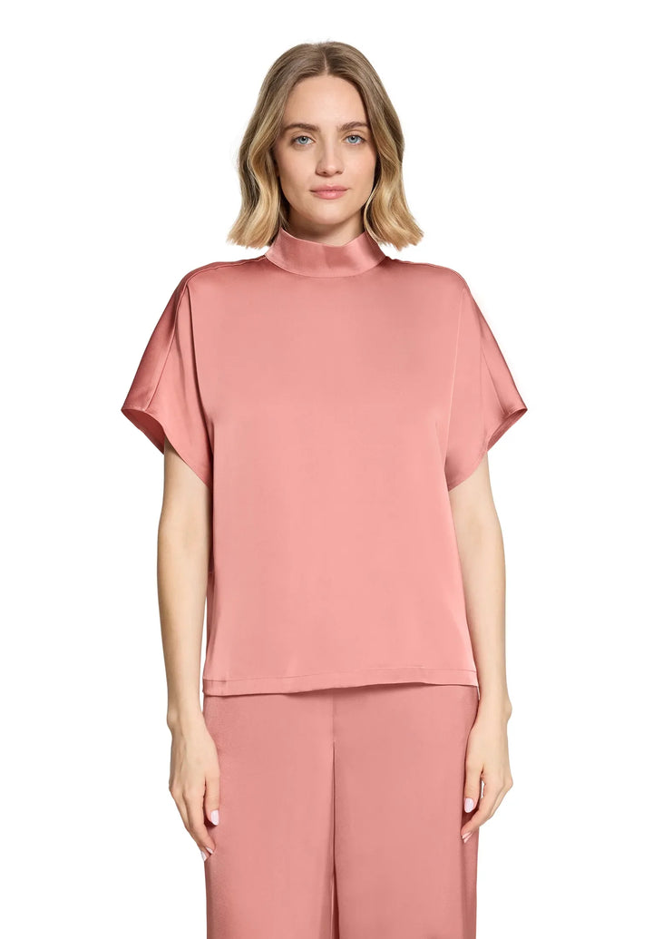 Solid Color Slip-On Blouse