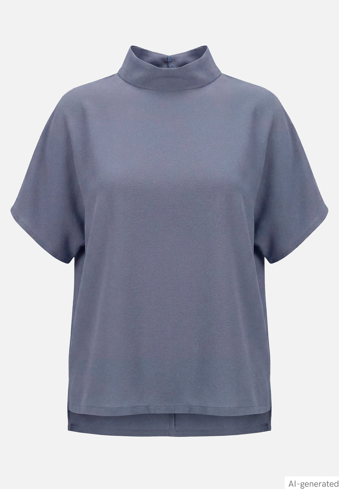Solid Color Slip-On Blouse