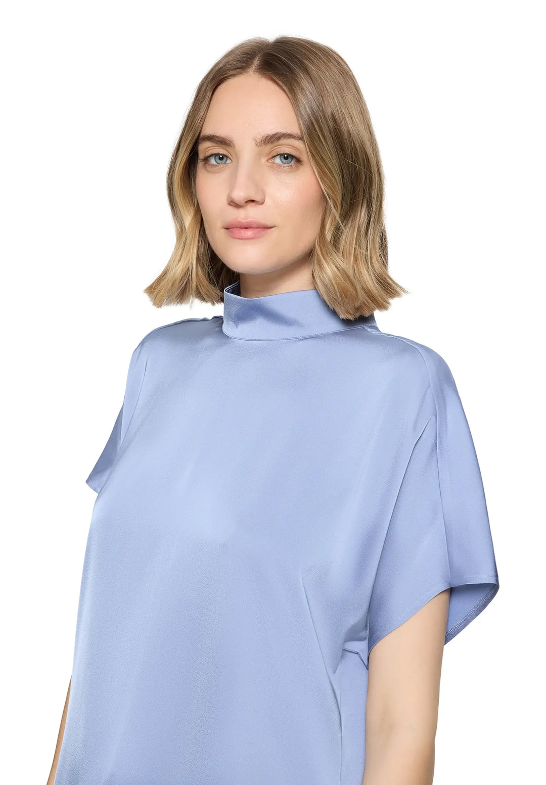 Solid Color Slip-On Blouse