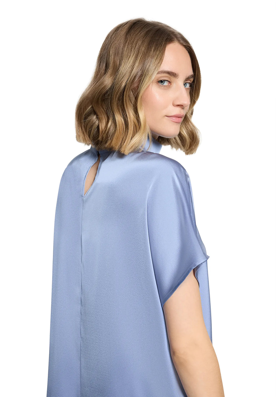 Solid Color Slip-On Blouse