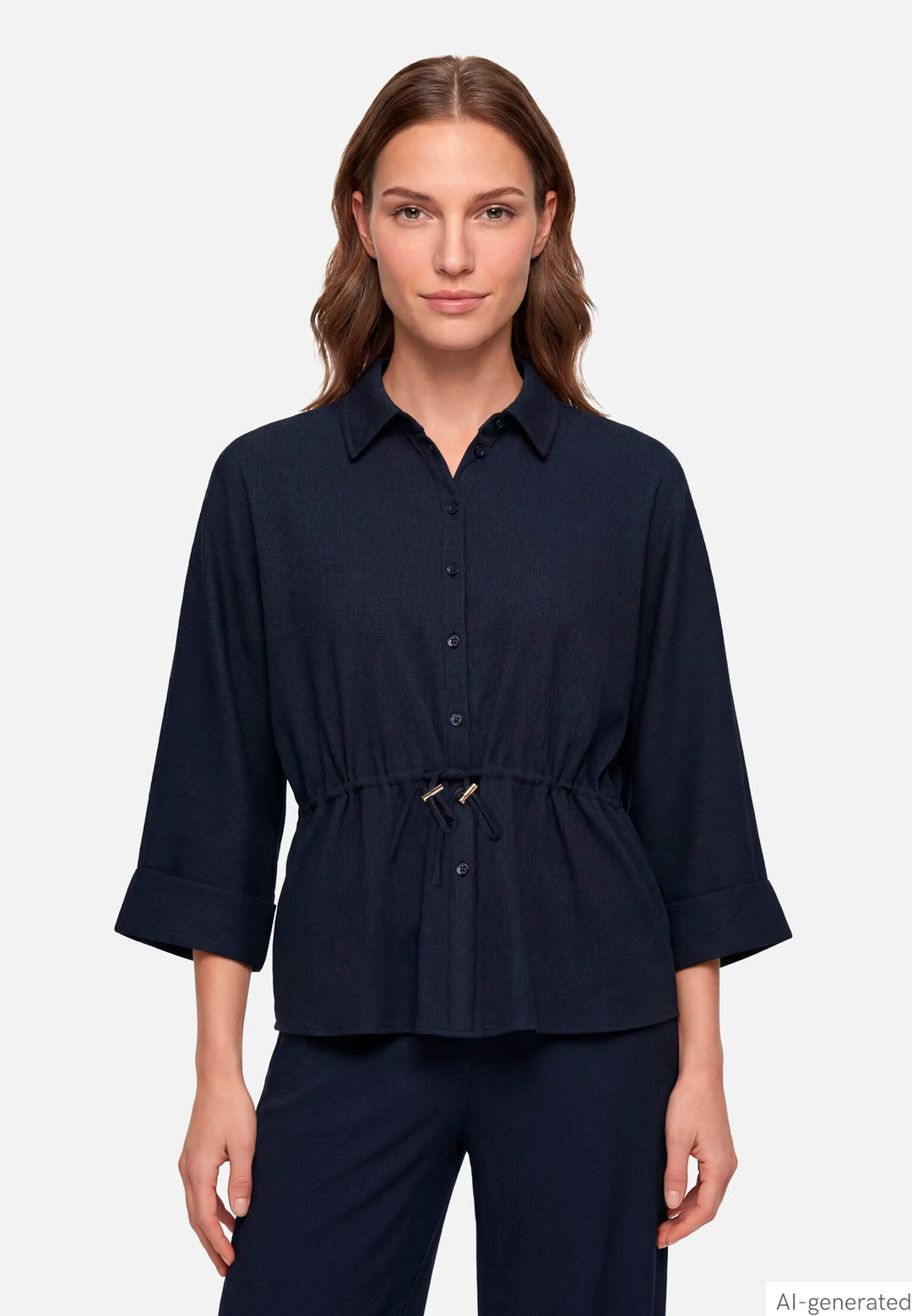 Shirt Blouse with Belt