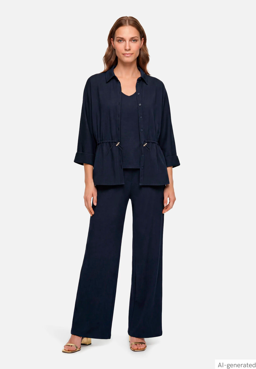 Shirt Blouse with Belt