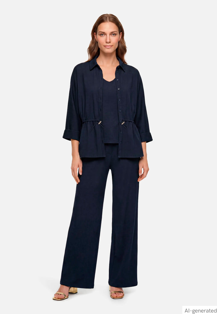 Shirt Blouse with Belt