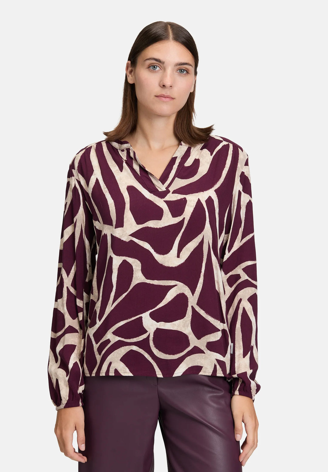 Slip-On Blouse with Print