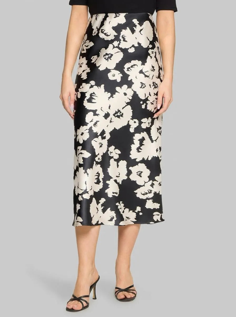 Patterned Satin Skirt