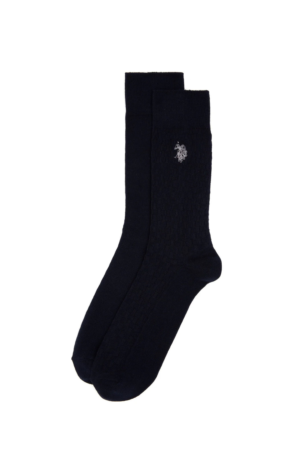 Navy Socks With Logo