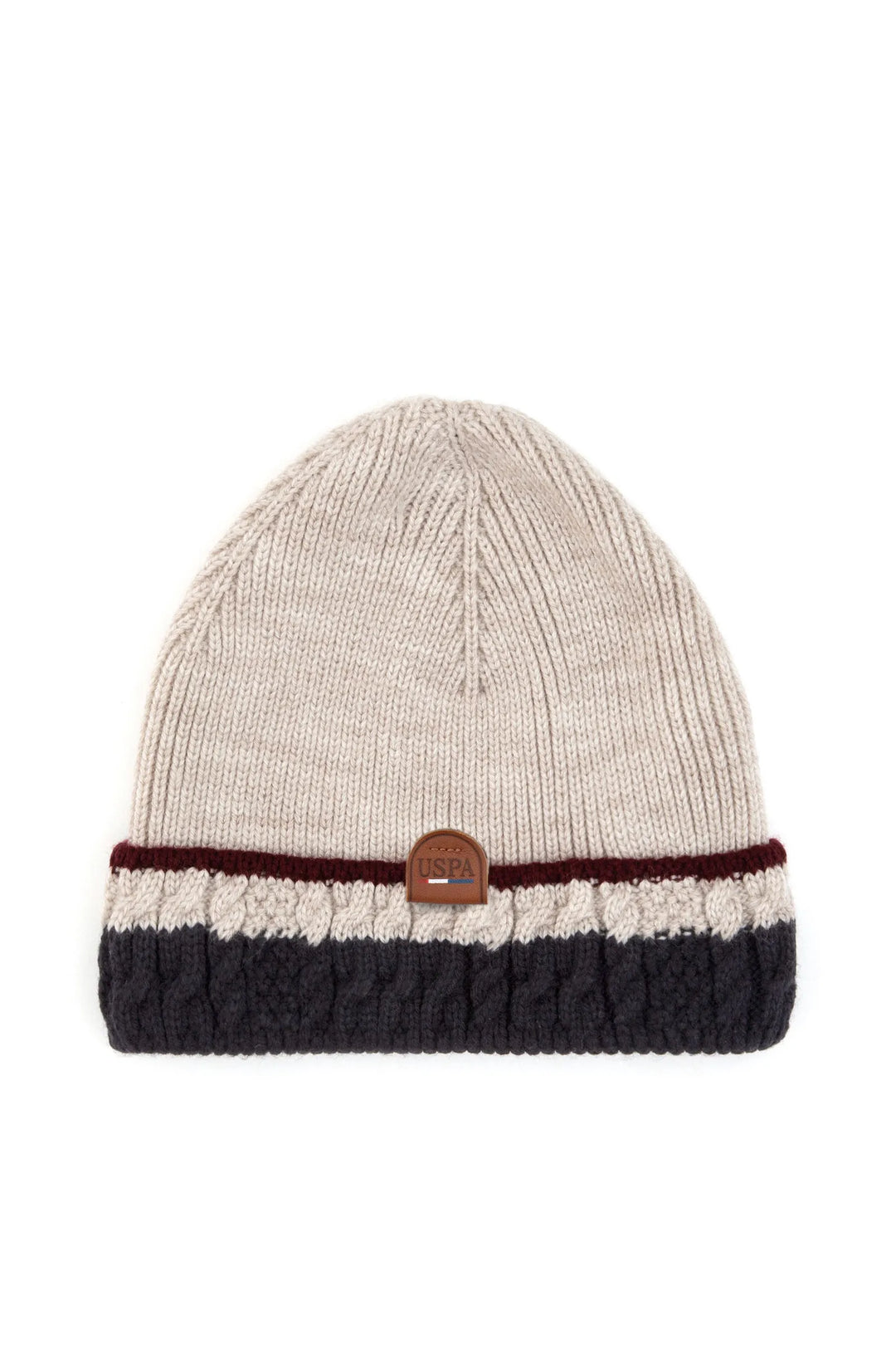 Beige Knitted Beanie