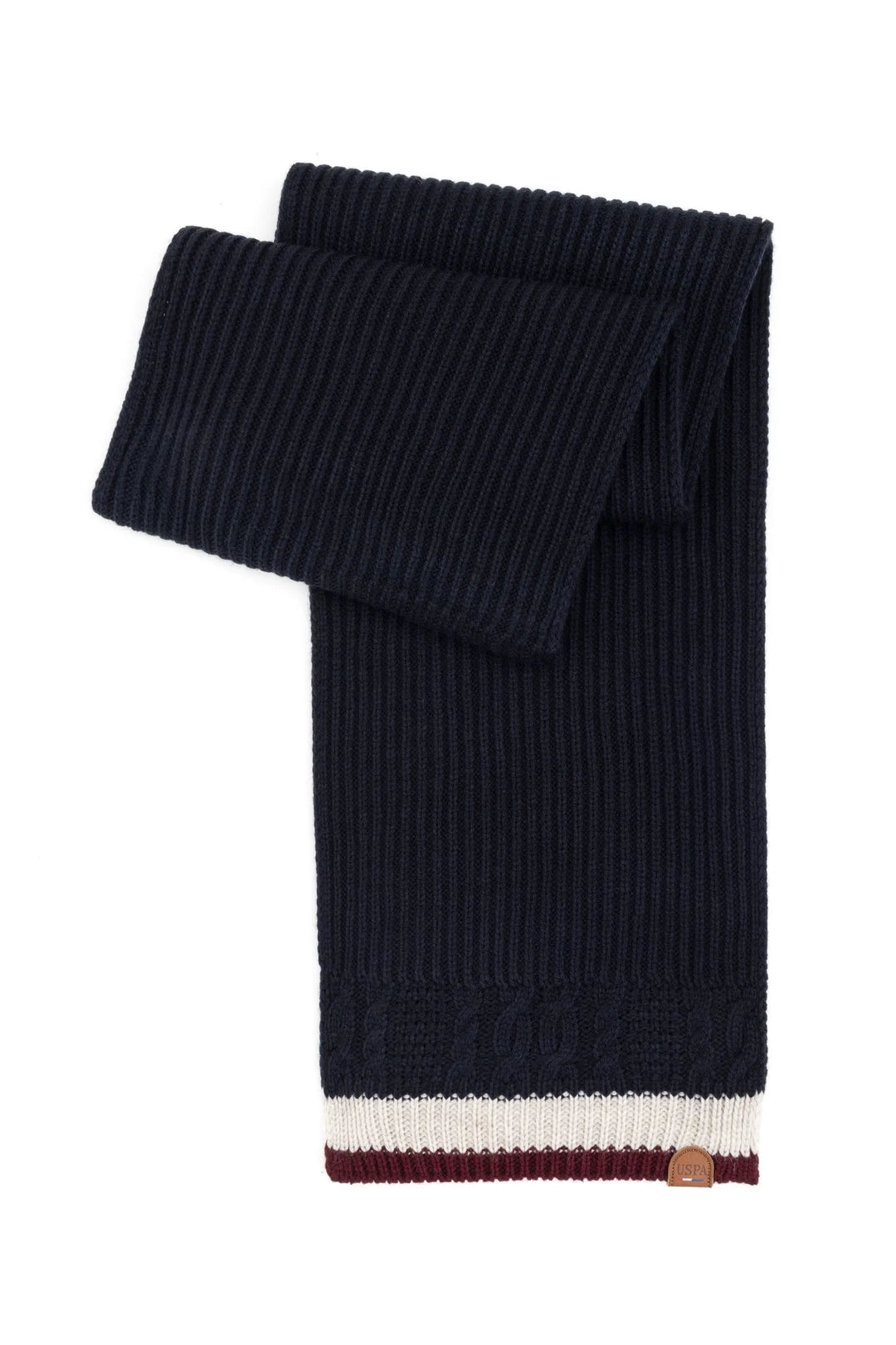 Navy Knitted Scarf
