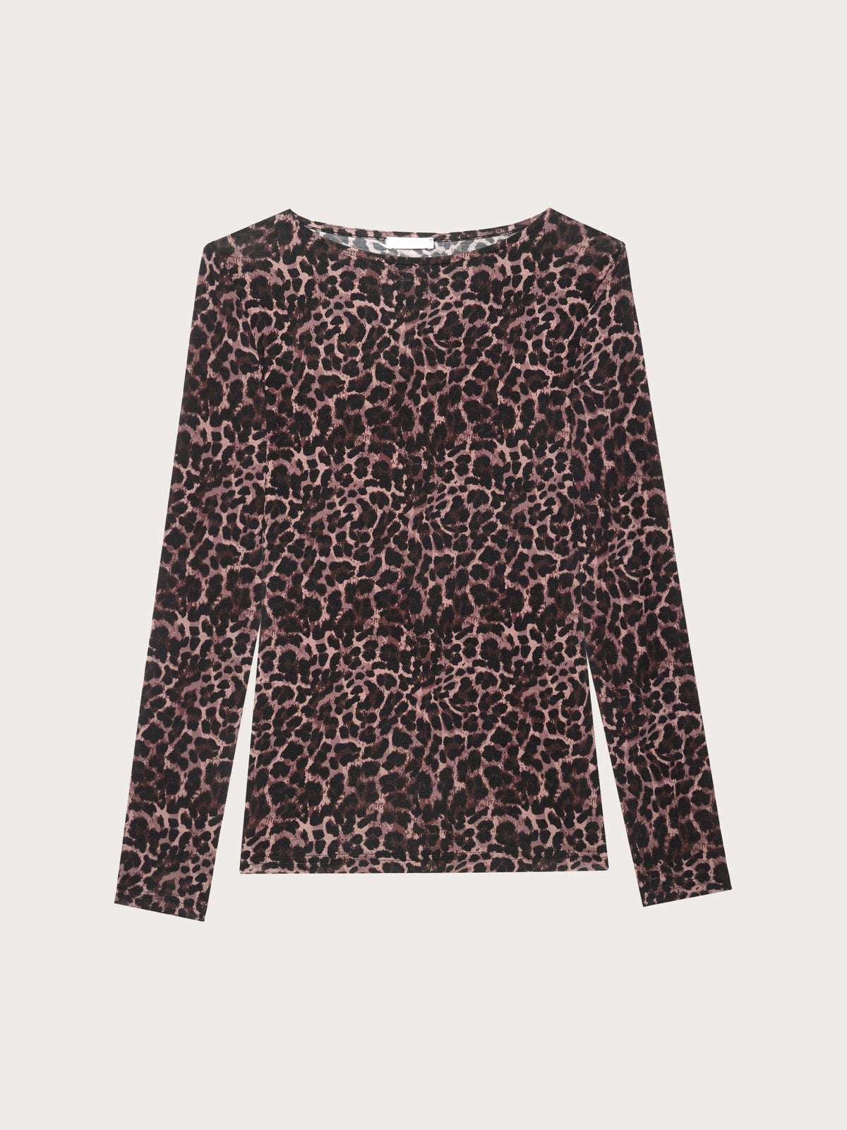 Long-Sleeve Boat Neck T-Shirt - Animalier