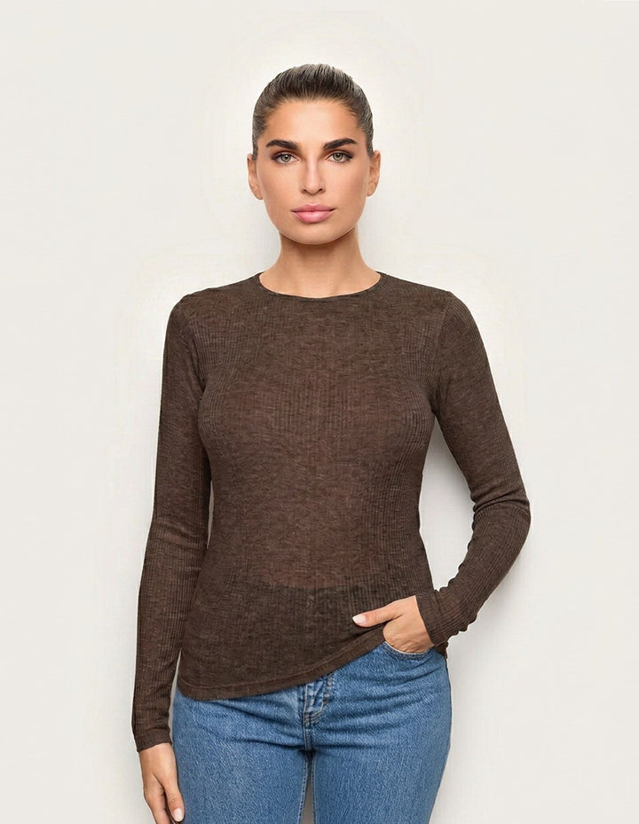 Long-Sleeve T-Shirt - Chocolate