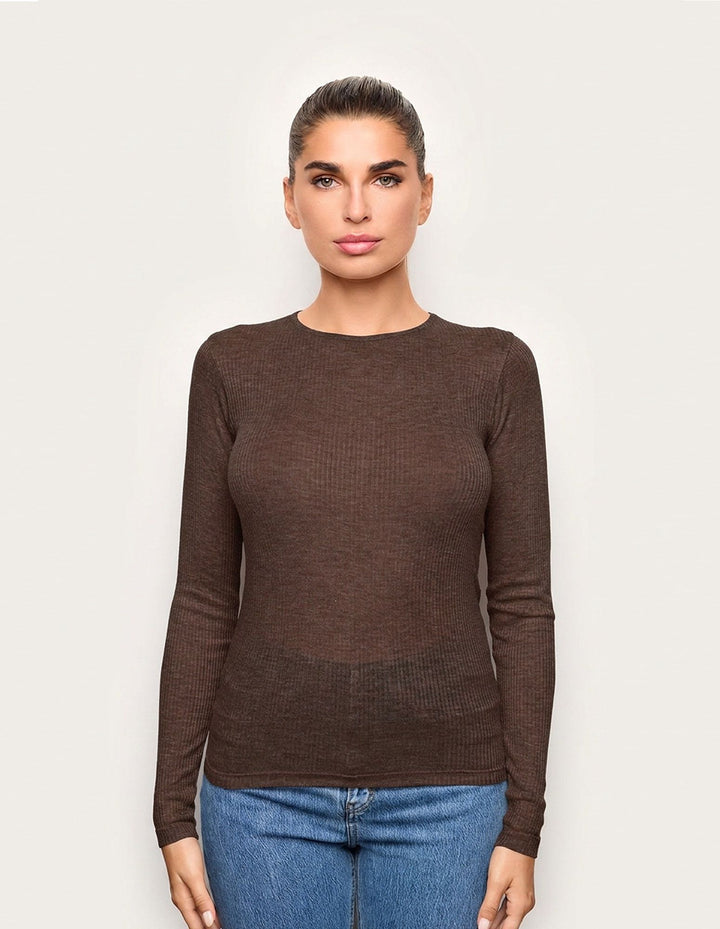 Long-Sleeve T-Shirt - Chocolate
