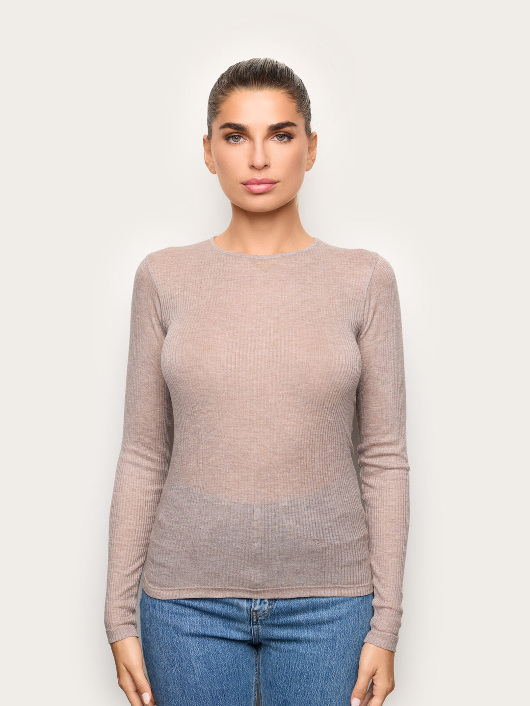 Long-Sleeve T-Shirt - Melange Dove Grey