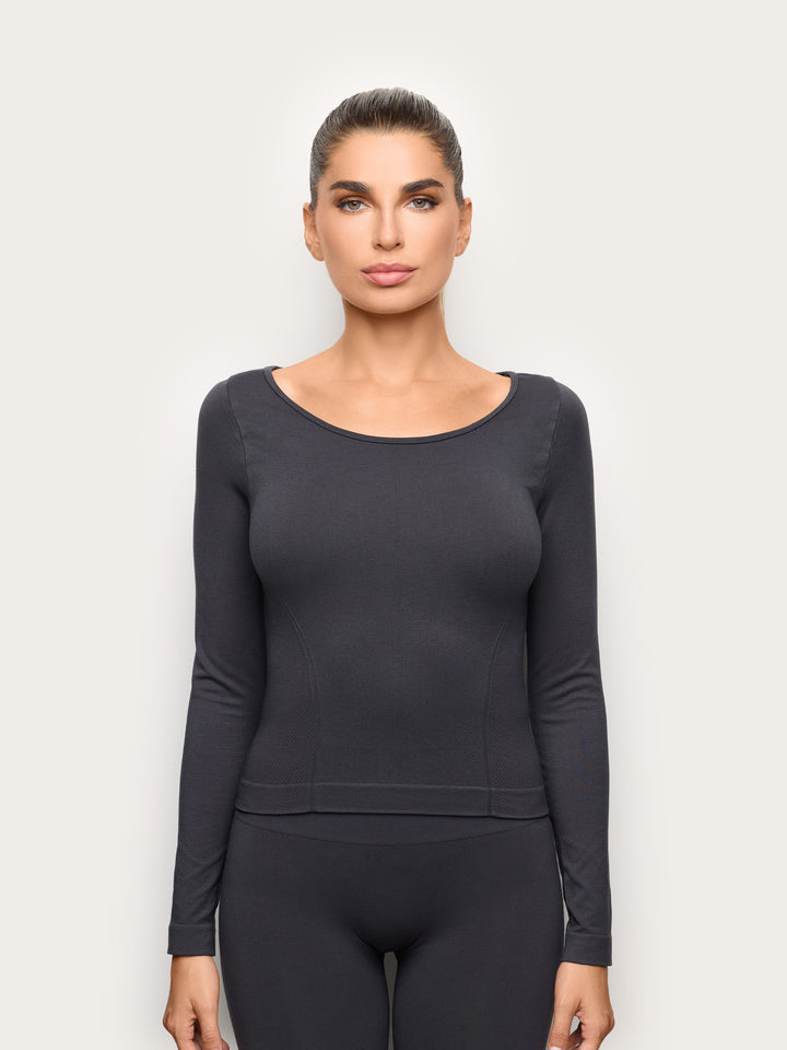 Long-Sleeve T-Shirt - Charcoal Grey