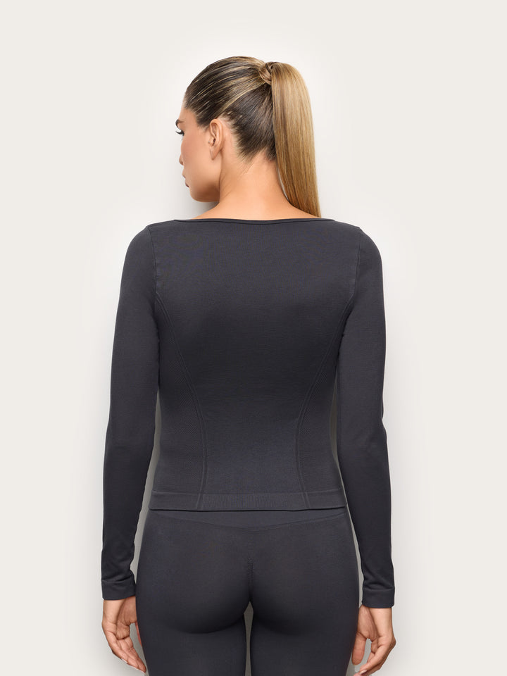 Long-Sleeve T-Shirt - Charcoal Grey