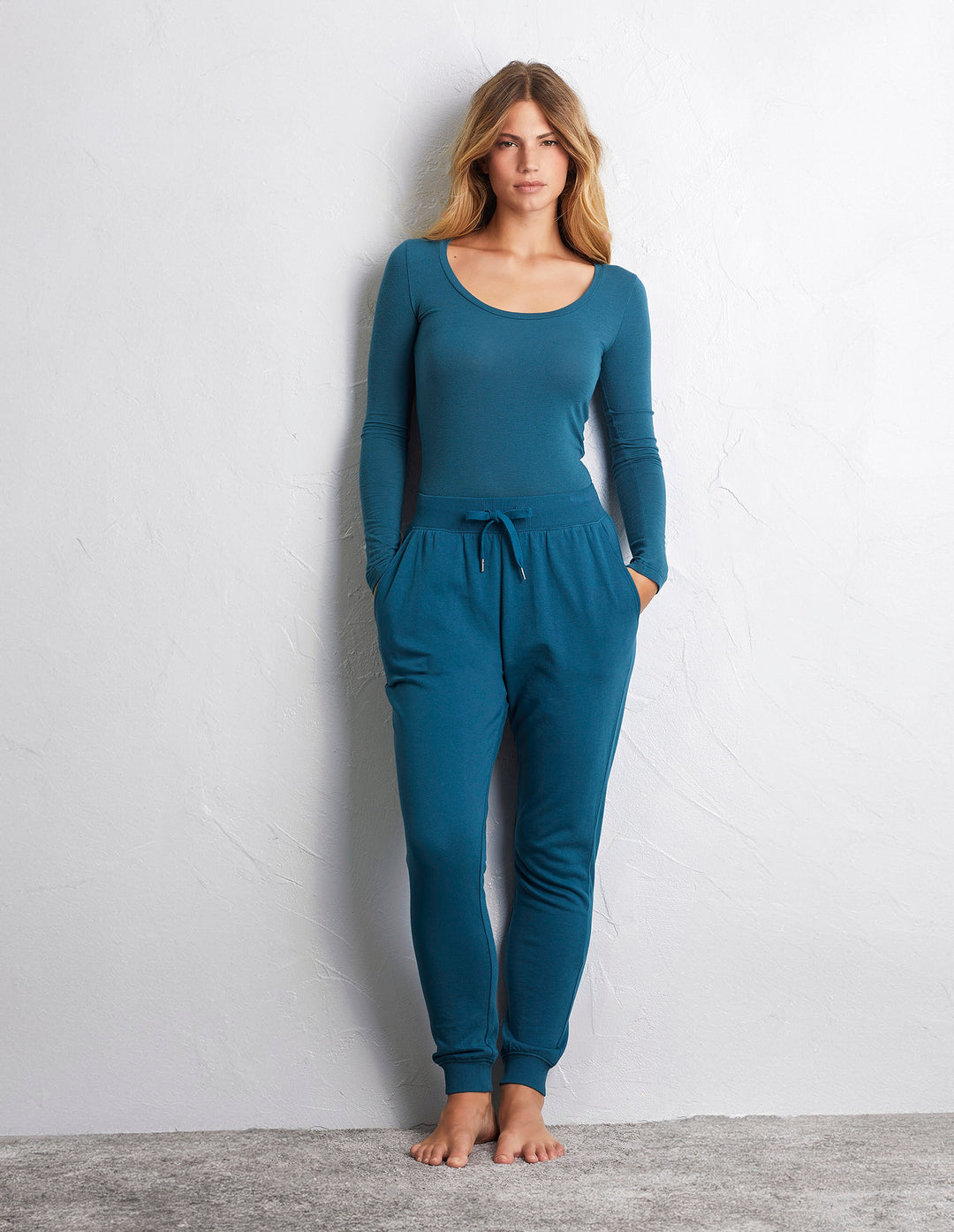 Full-long trousers - Lake Green