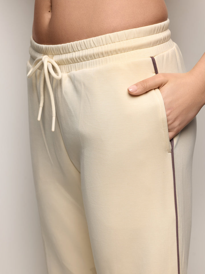 Full-long trousers - Almond