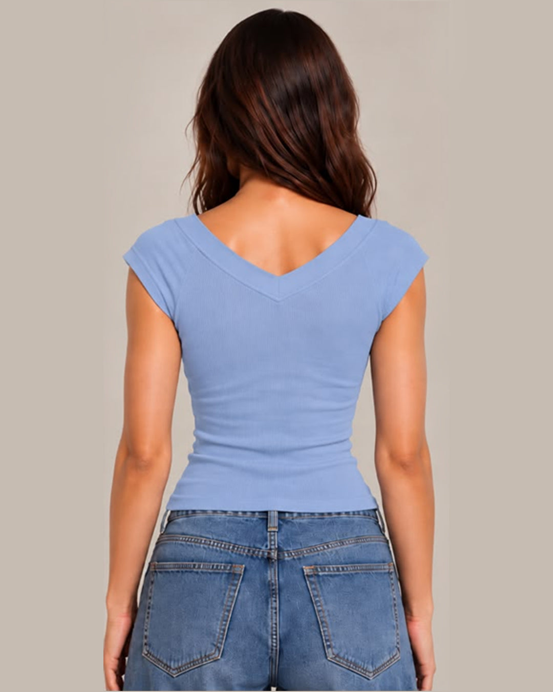 Short Sleeve Bebe Logo Tee - Blue