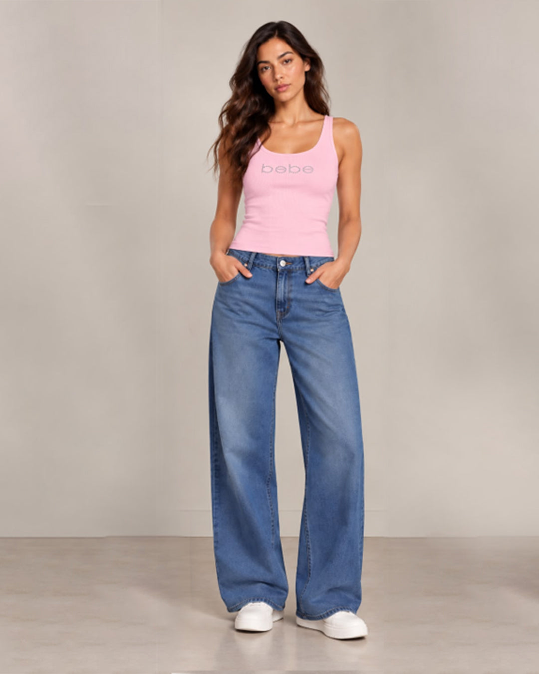 Bebe Logo Tank Top - Pink