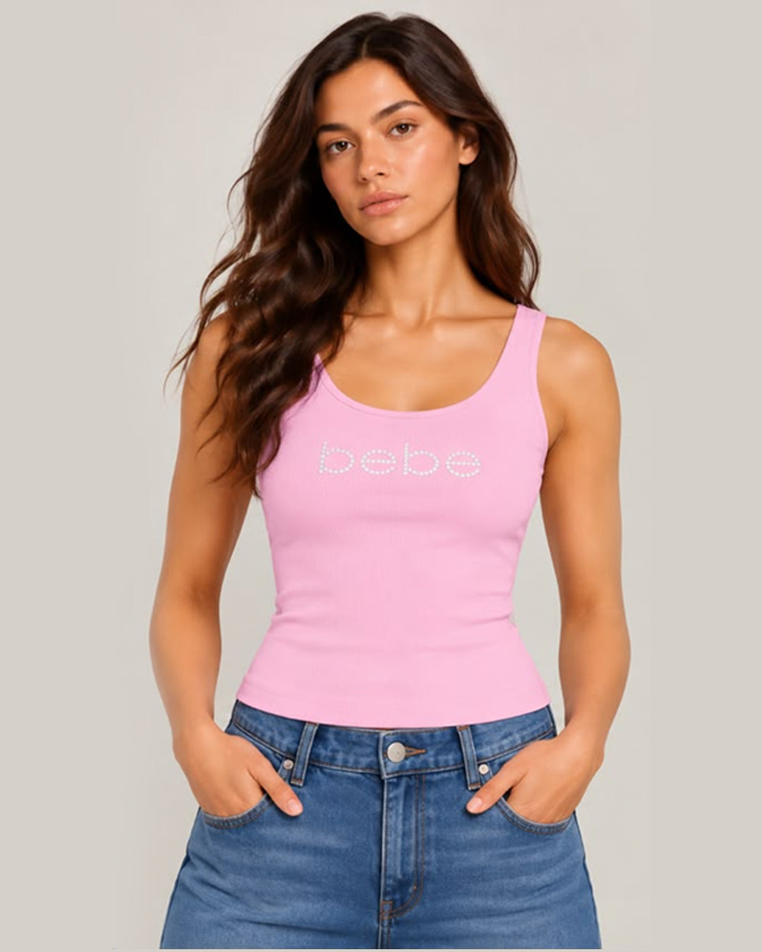 Bebe Logo Tank Top - Pink