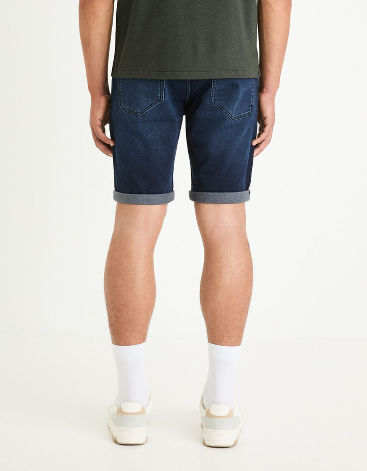 Short Denim Bermudas - Blue Black