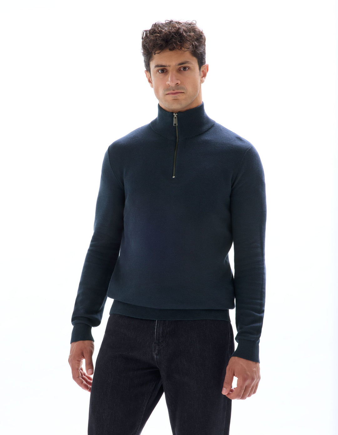 Turtle Neck Jumper - Blue