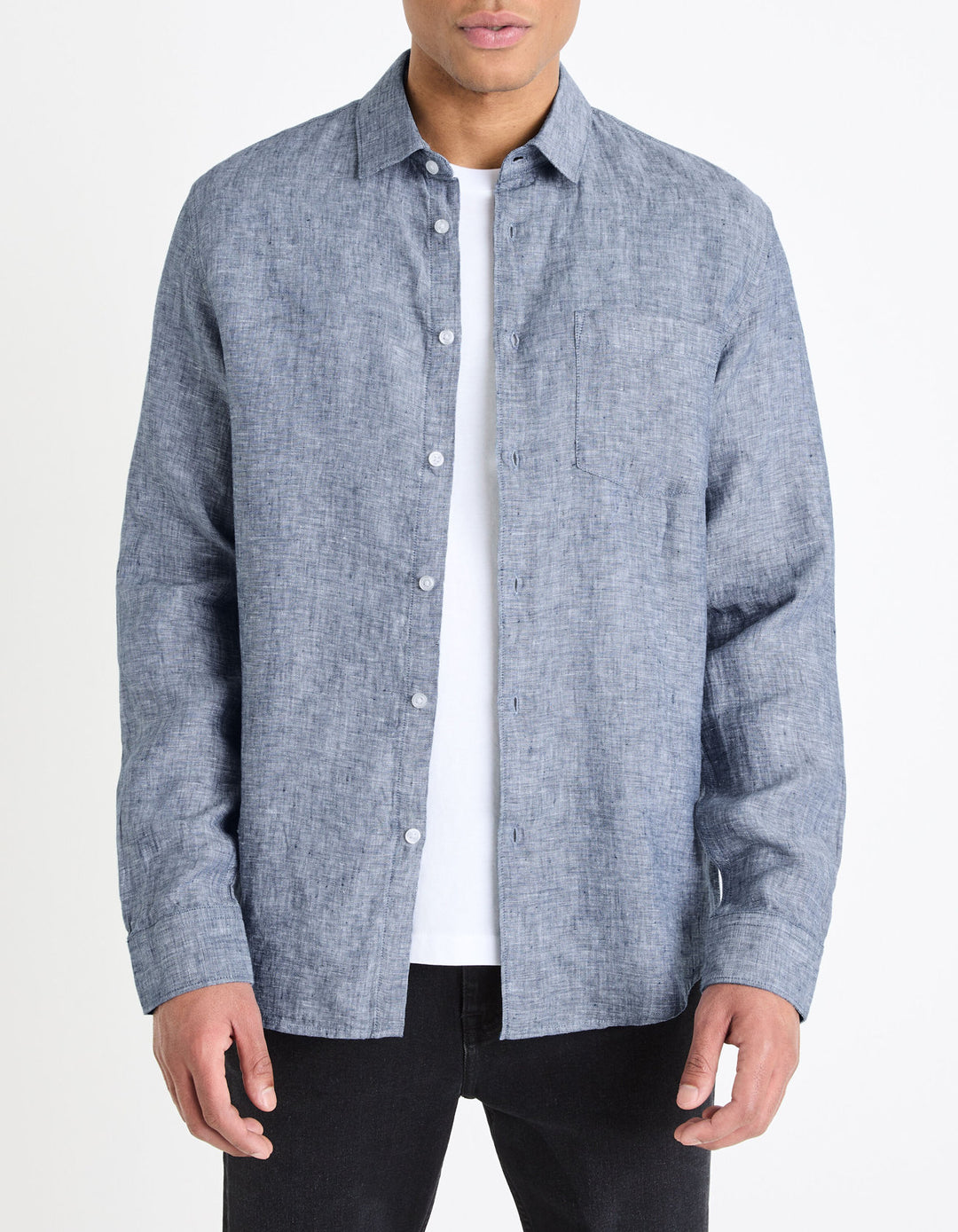 Long Sleeves Shirts Linen - Chambray
