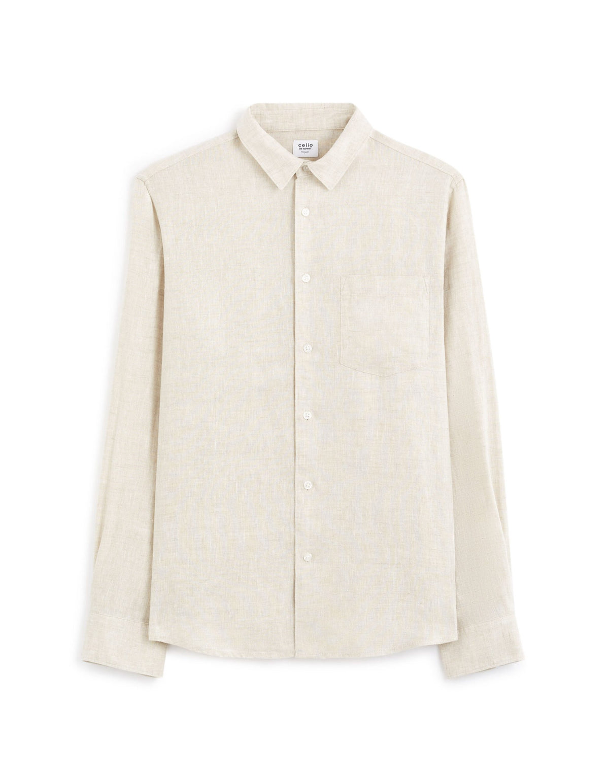 Long Sleeves Shirts Linen - Natural