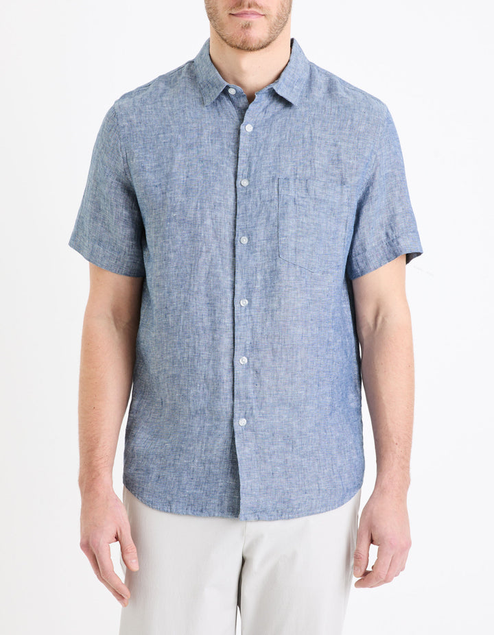 Short Sleeves Shirts Linen - Chambray