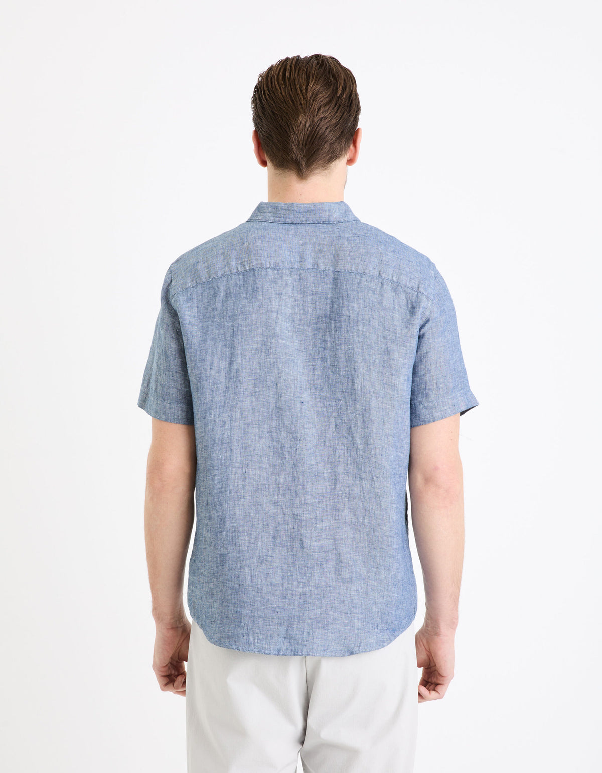 Short Sleeves Shirts Linen - Chambray