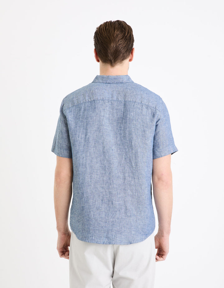 Short Sleeves Shirts Linen - Chambray