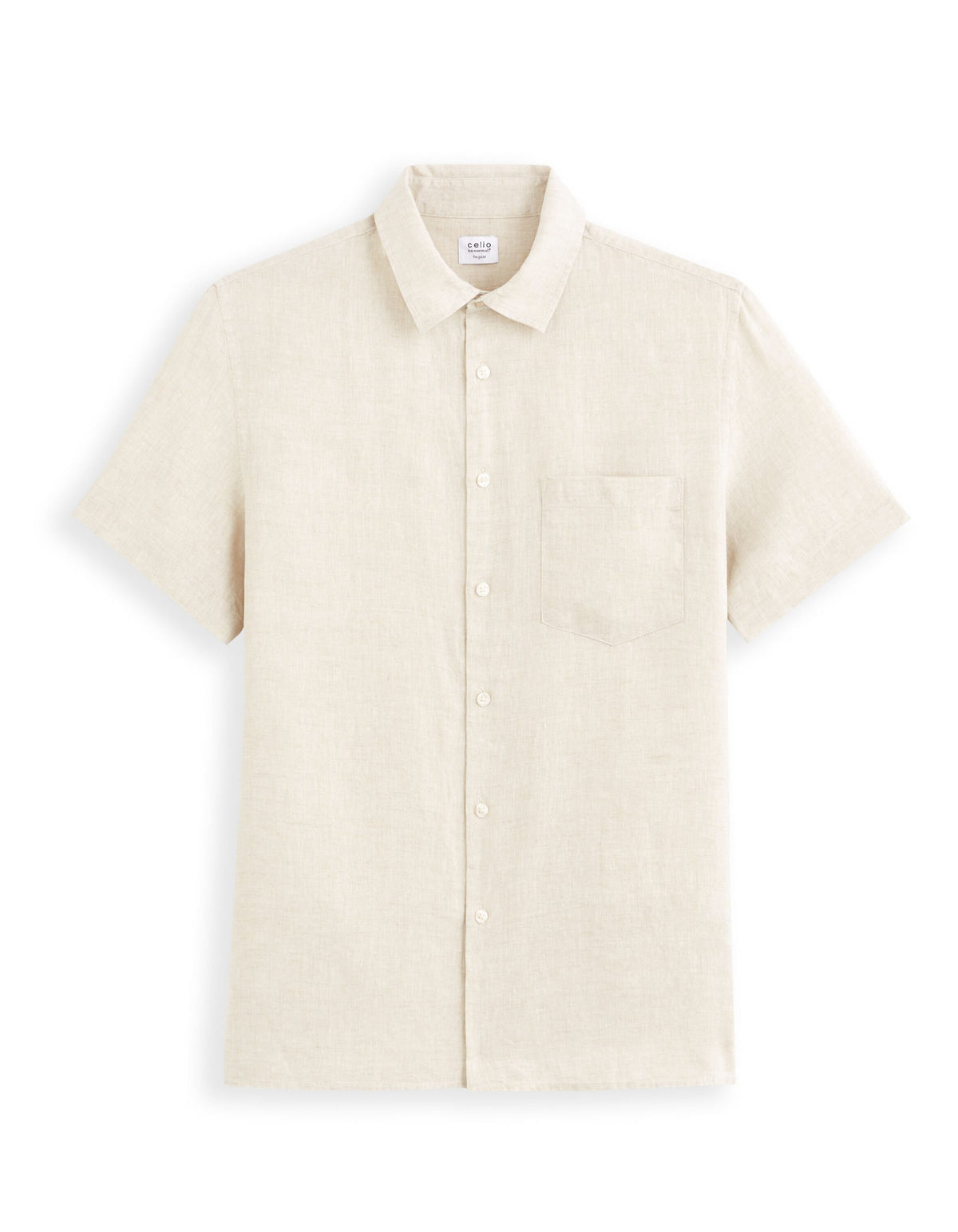 Short Sleeves Shirts Linen - Natural