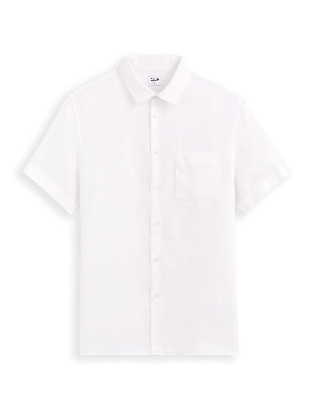 Short Sleeves Shirts Linen - White