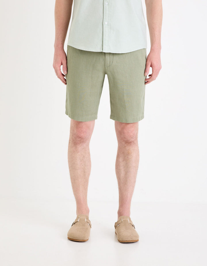Bermudas linen - Vert Sauge