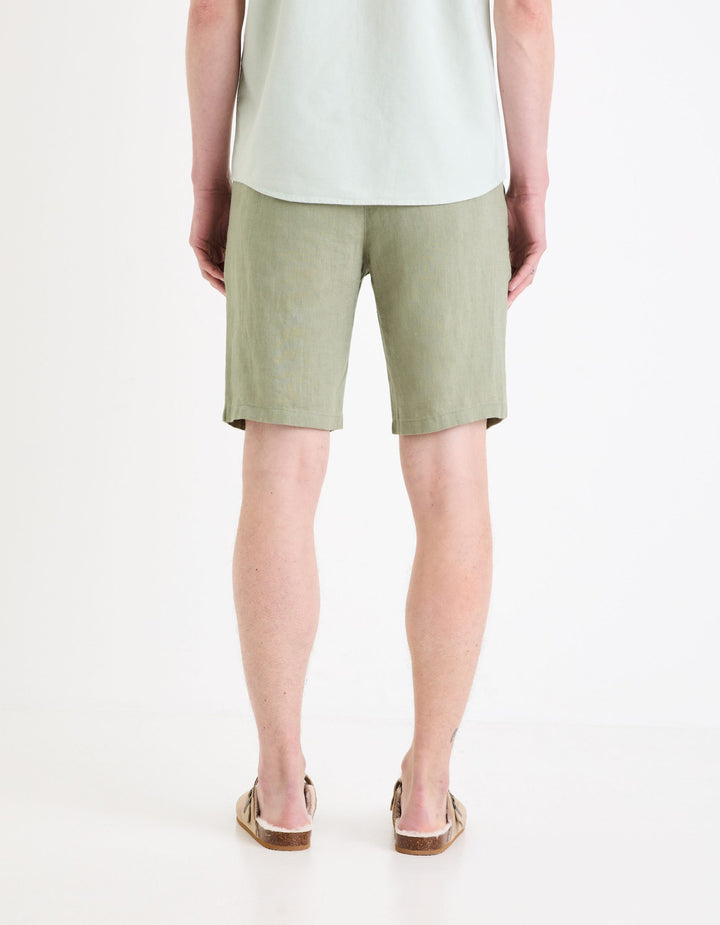Bermudas linen - Vert Sauge
