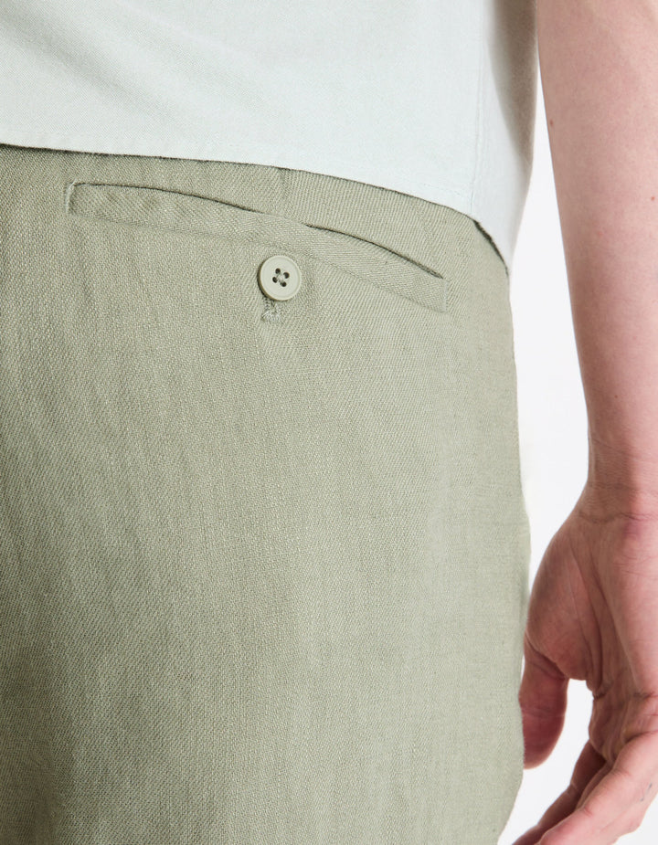 Bermudas linen - Vert Sauge