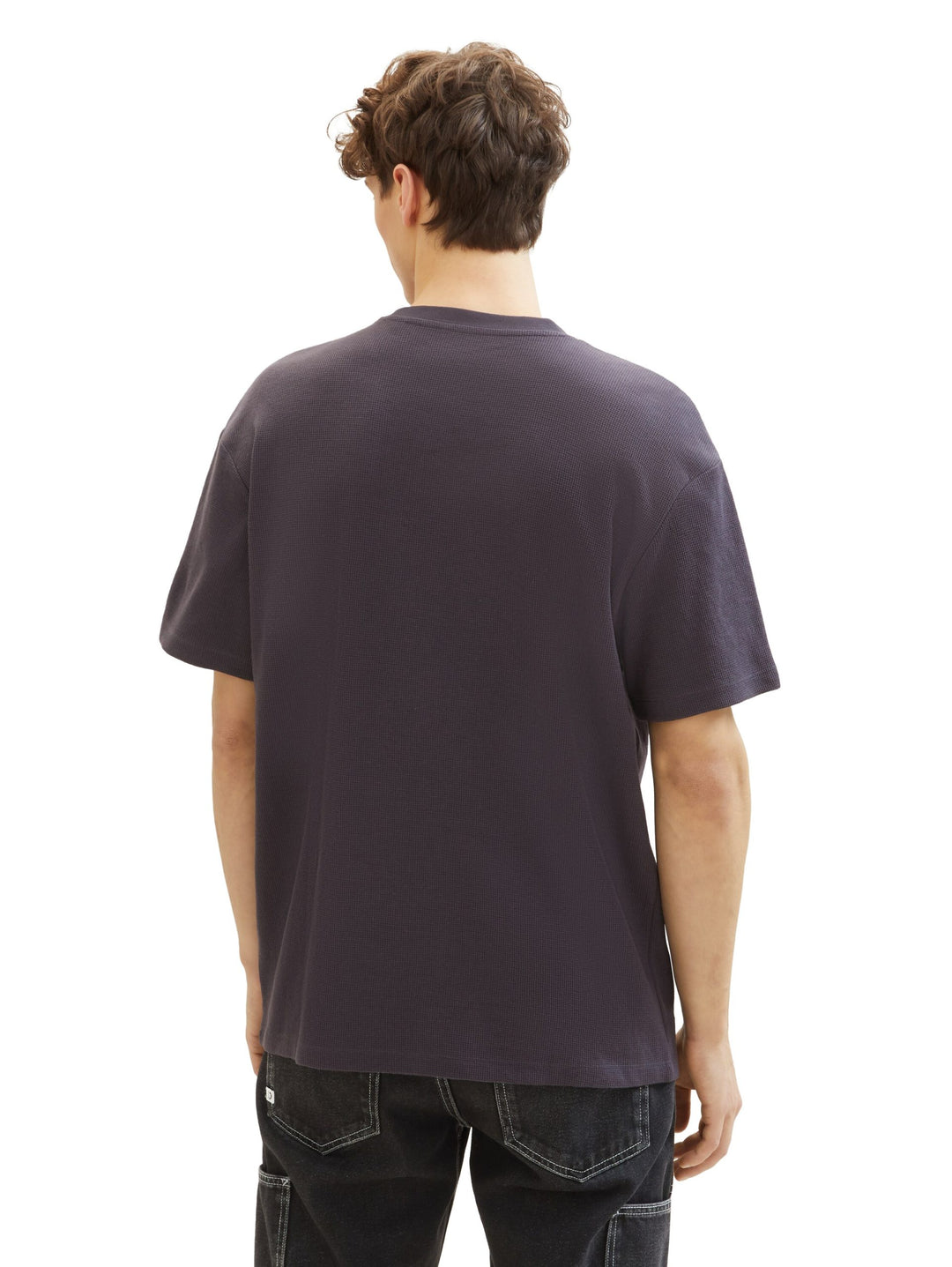 T-shirt with a waffle texture - Gray