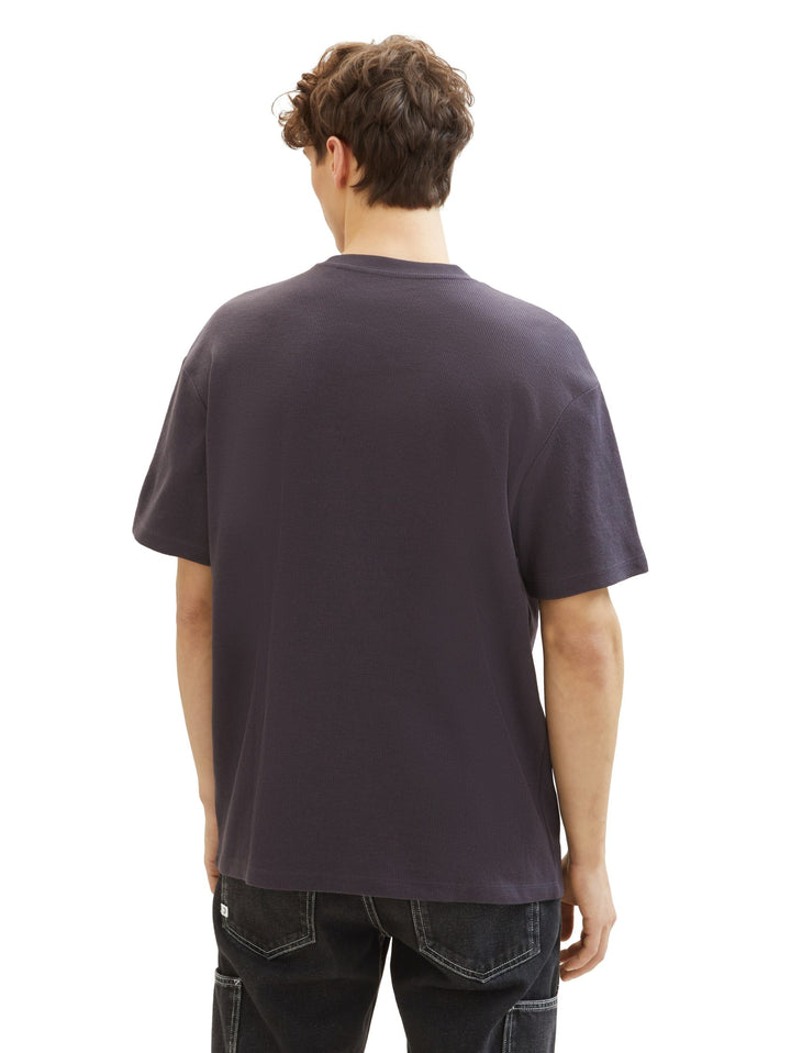T-shirt with a waffle texture - Gray