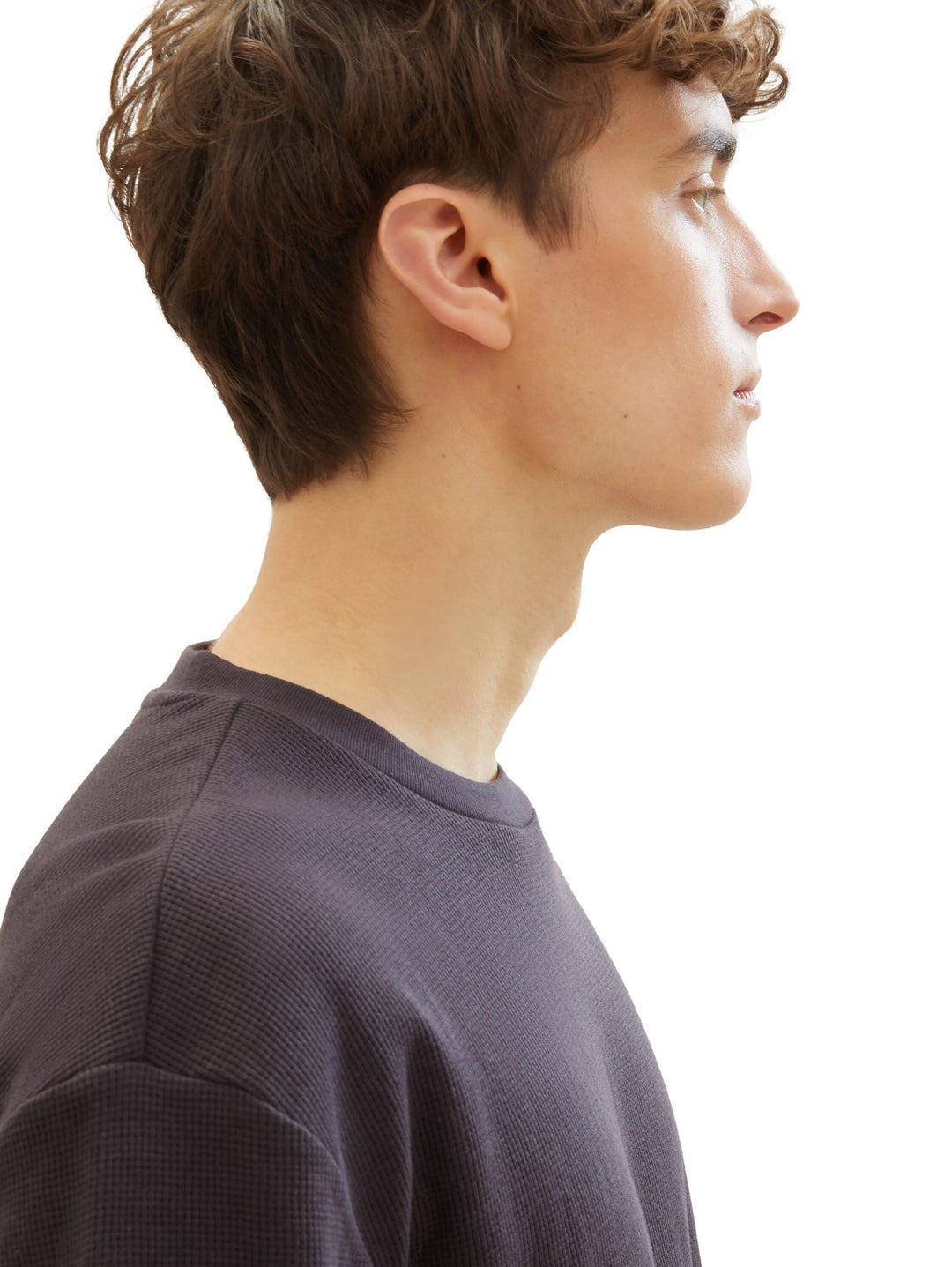 T-shirt with a waffle texture - Gray