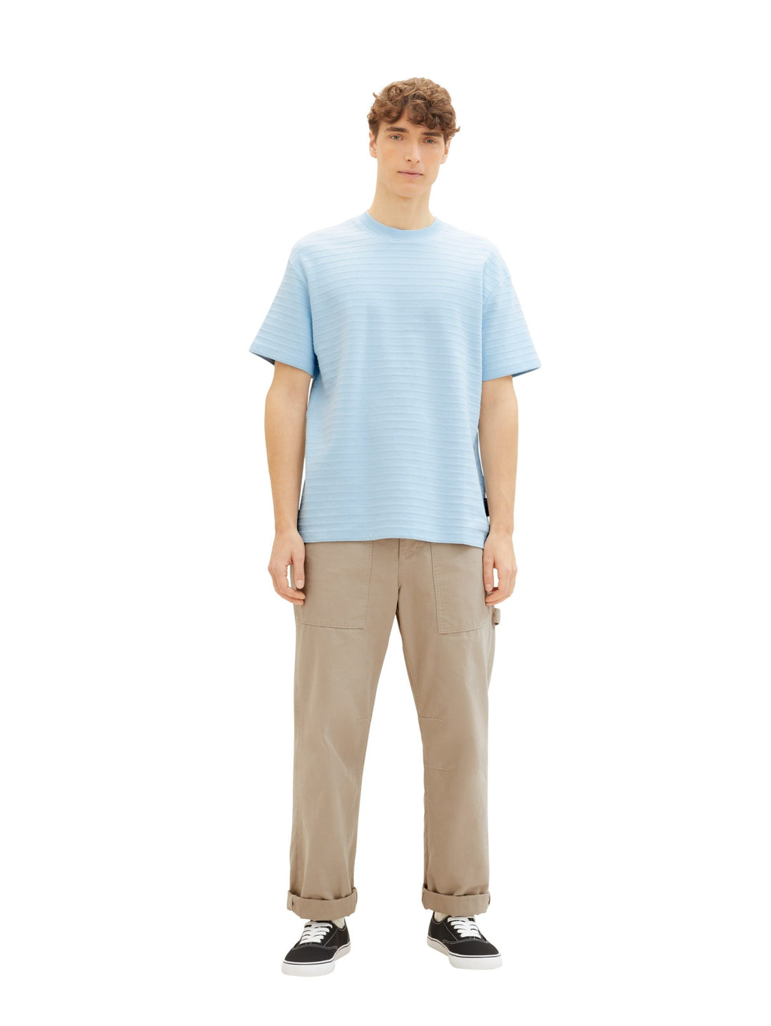 T-shirt with texture - Blue