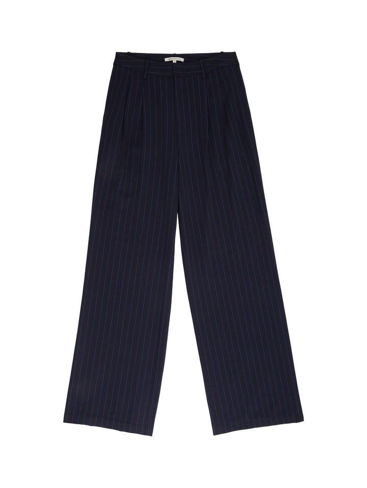 Striped wide-leg trousers - Blue