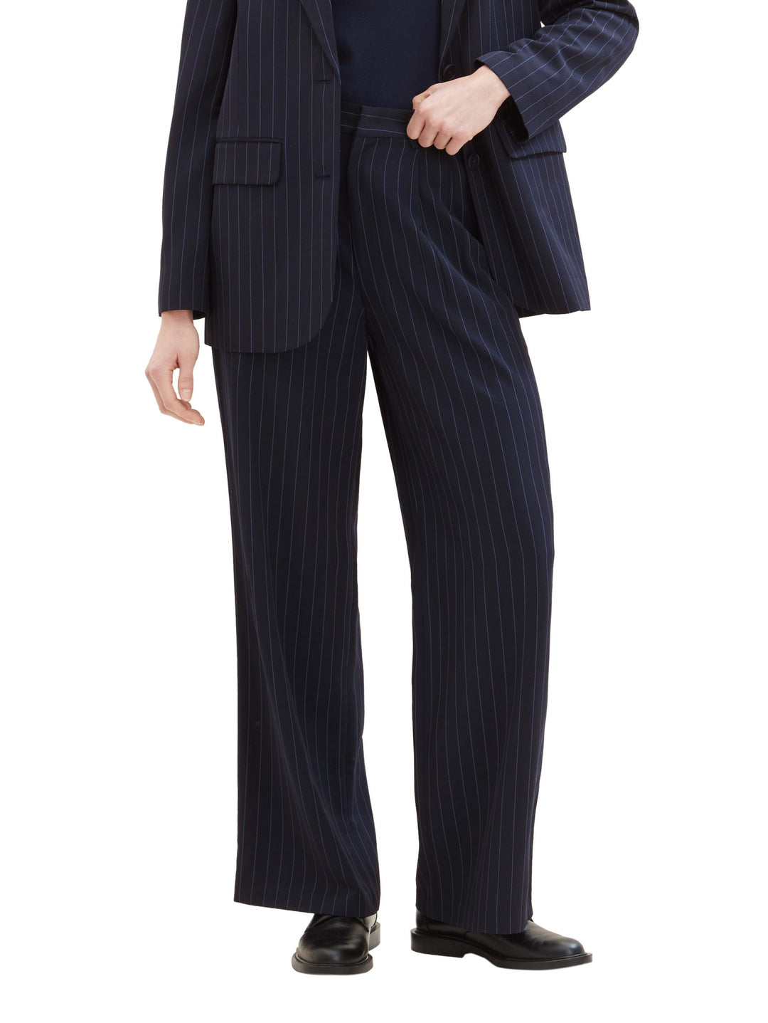 Striped wide-leg trousers - Blue