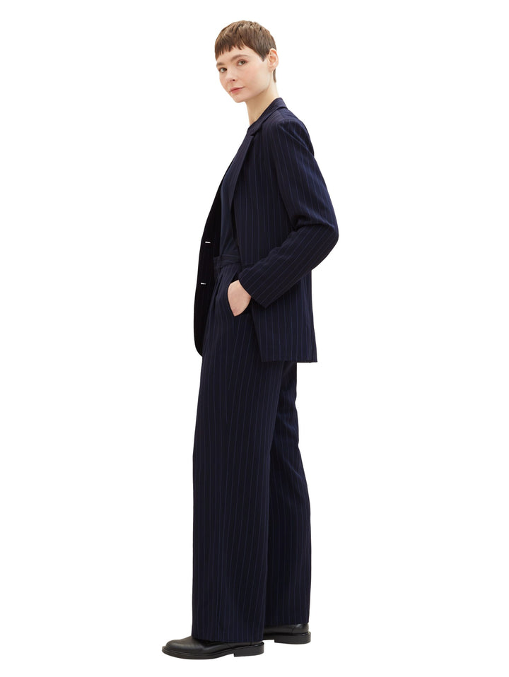 Striped wide-leg trousers - Blue
