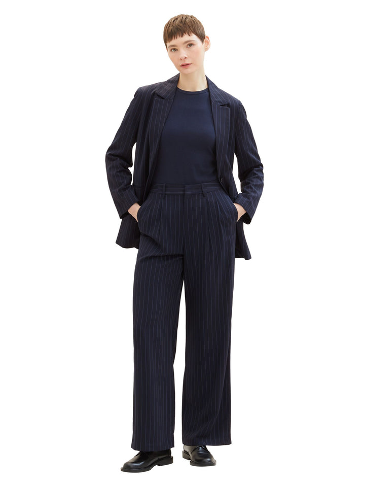 Striped wide-leg trousers - Blue