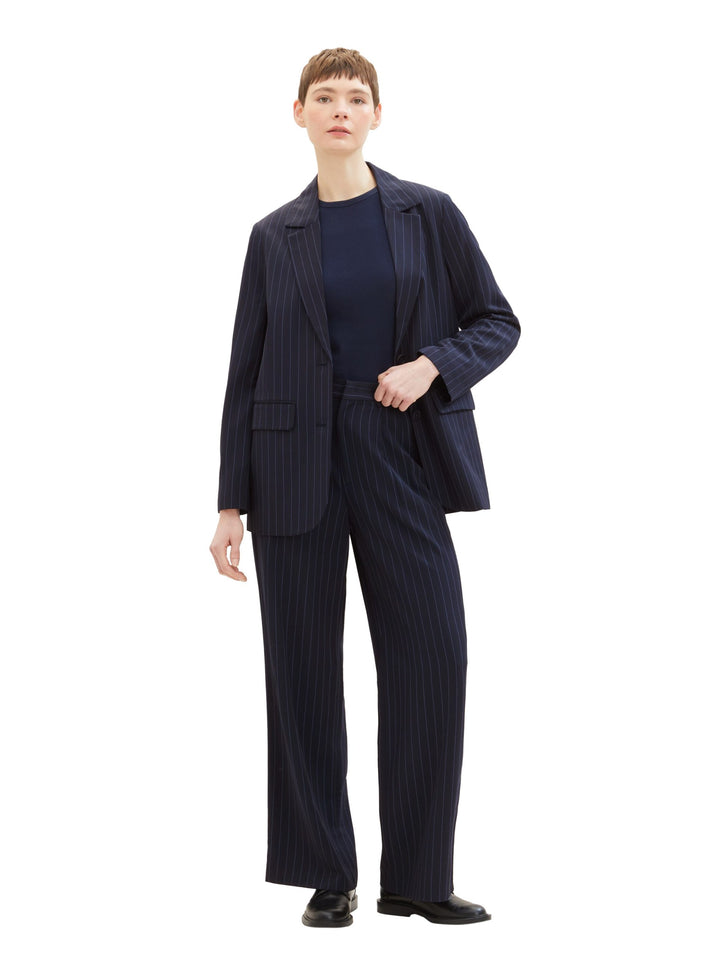 Striped wide-leg trousers - Blue