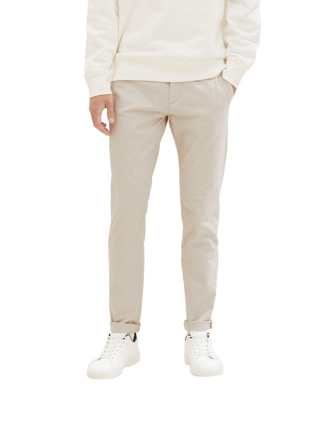 Slim chinos with a belt - Brown