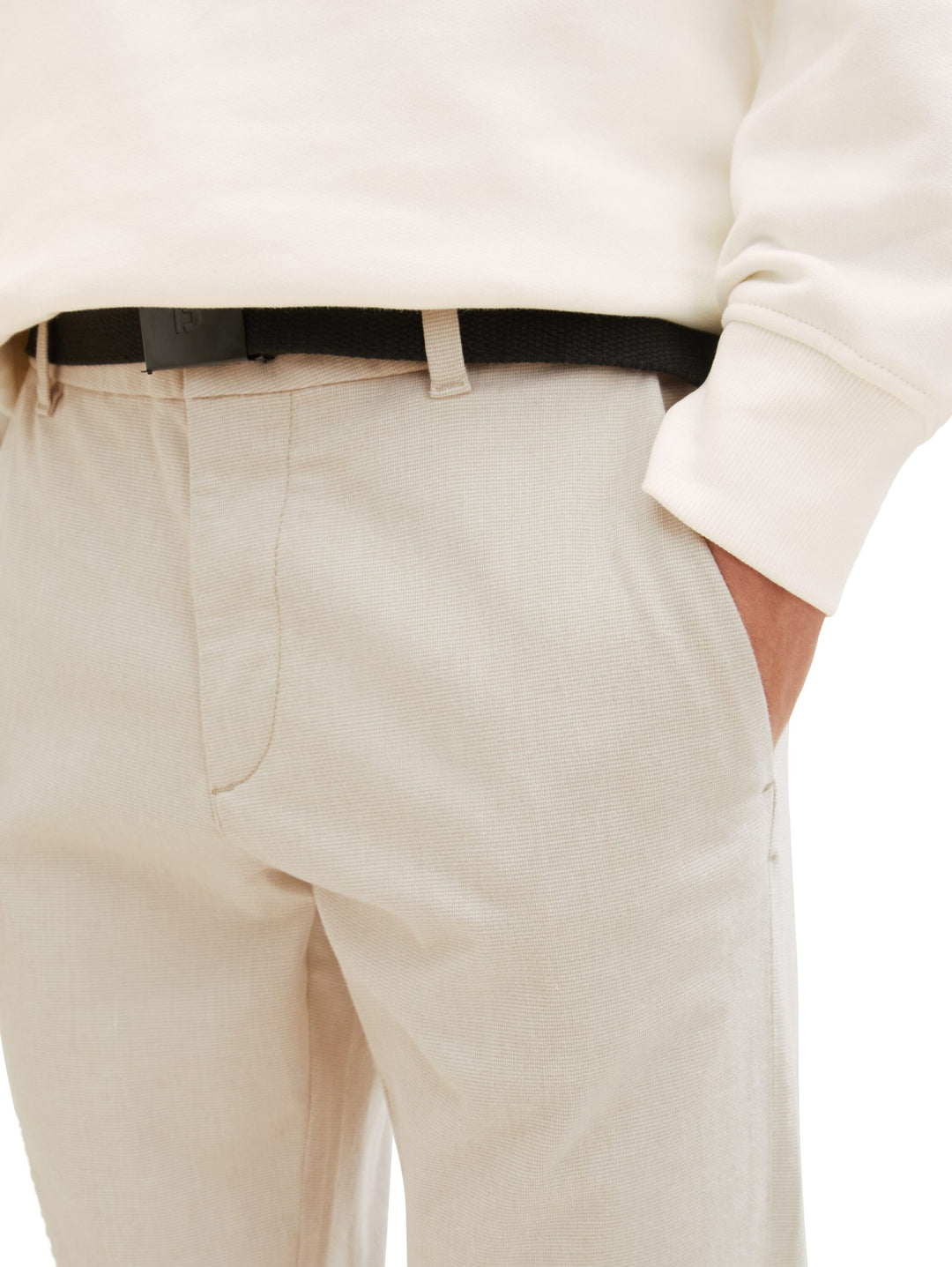 Slim chinos with a belt - Brown