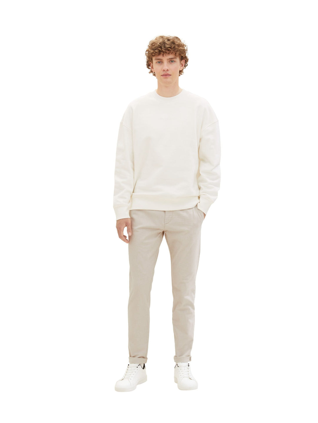 Slim chinos with a belt - Brown