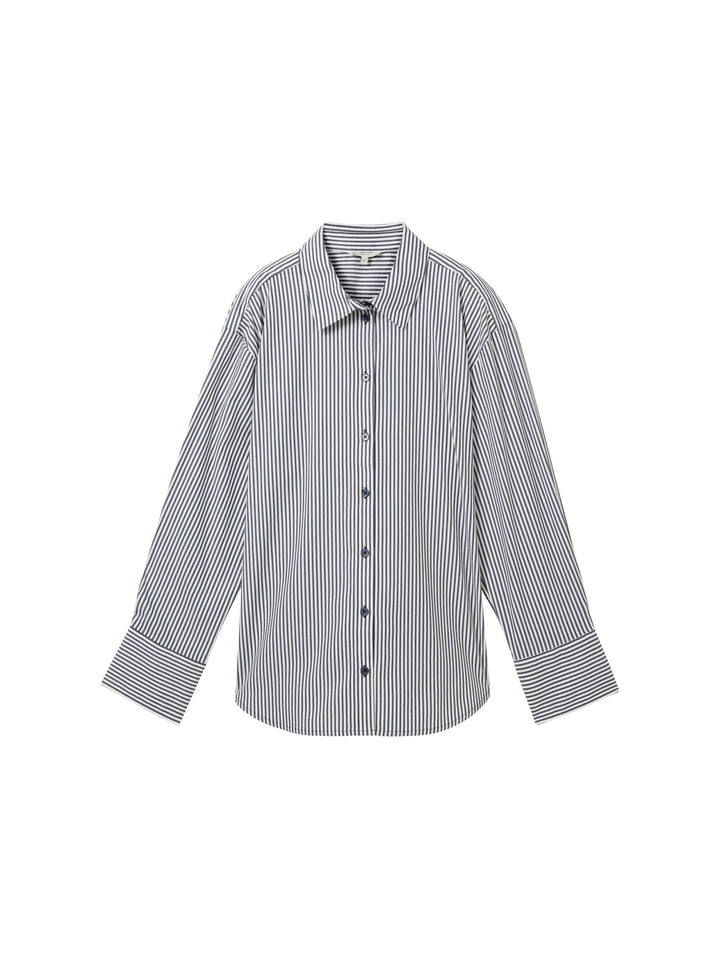Striped loose-fit shirt - Blue